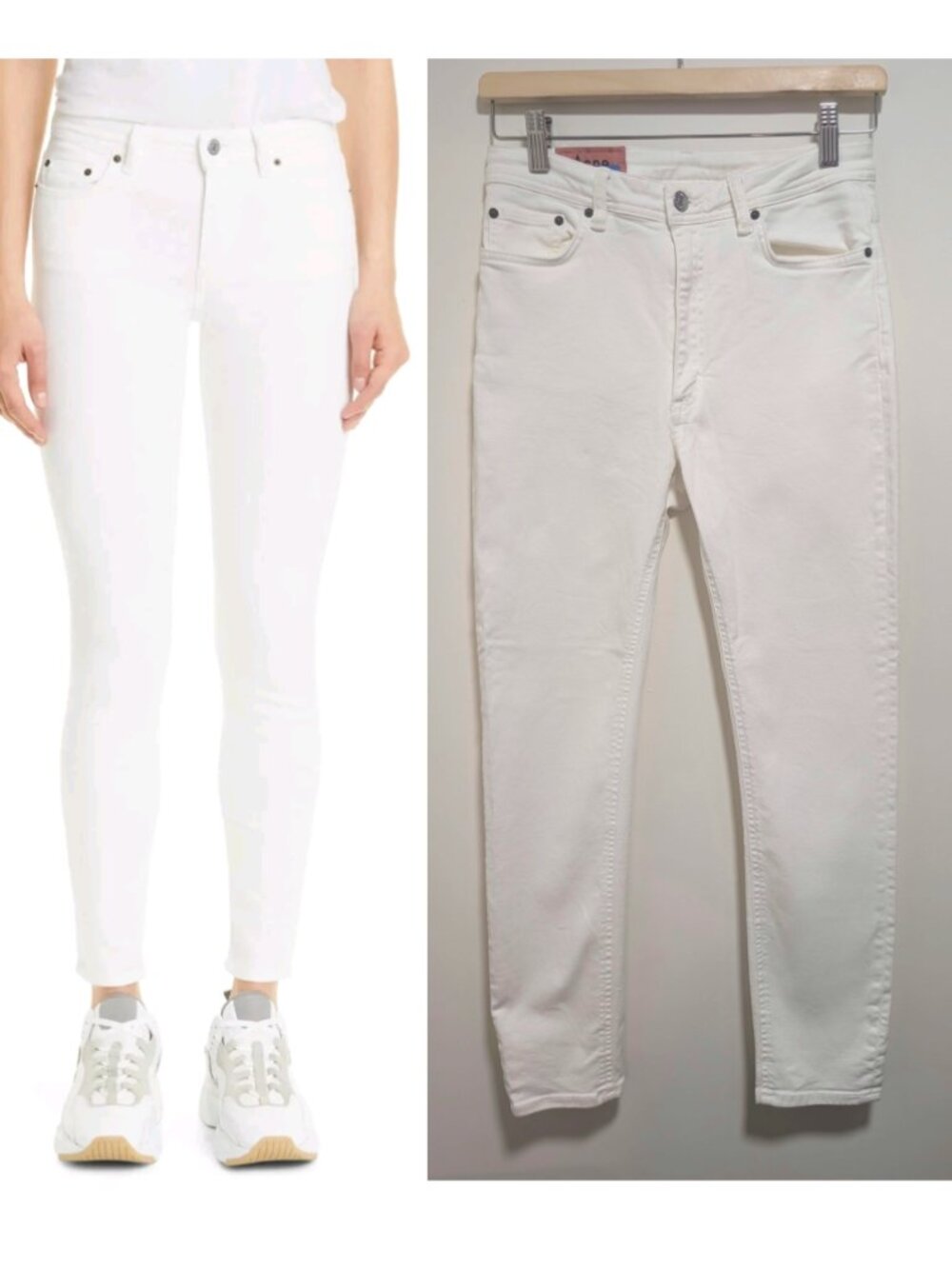 Acne Studios | Blå Konst Peg White Stretch Skinny Jeans In White